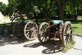 Historic artillery pieces on display, on the grounds of Suomenlinna Fortress, Helsinki, Finland Royalty Free Stock Photo