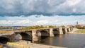 The historic Augustus bridge in Dresden Royalty Free Stock Photo