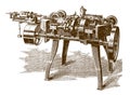 Historical automatic wire cutting and milling machine