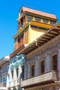 Historic Balconies in Cuenca, Ecuador Royalty Free Stock Photo