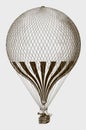 Historic balloon flying with one man on board