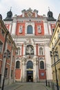 Historic baroque Basilica Minor church in Poznan