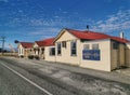 A historic Becks White Horse hotel in Omakau, Otago region of the South Island of New Zealand