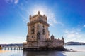 Historic Belem Tower in Lisbon, Portugal. Royalty Free Stock Photo