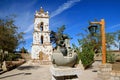 Historic Bell Tower of Saint Lucas Church in Toconao Town, Atacama Desert, Northern Chile Royalty Free Stock Photo