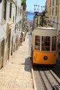 Historic bica elevator ascensor da bica in lisbon, portugal