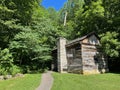 1800 Historic Blacksmith Shop Exterior in Spring Mill State Park Royalty Free Stock Photo