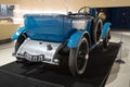 Historic blue Chenard & Walcker Type Sport 3L racing car at Le Mans Royalty Free Stock Photo