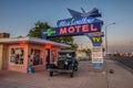 Historic Blue Swallow Motel in Tucumcari, New Mexico Royalty Free Stock Photo