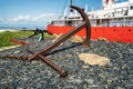 Historic boat anchers at Le MusÃ©e maritime du QuÃ©bec