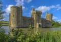 Historic Bodiam Castle and moat in East Sussex Royalty Free Stock Photo