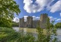 Historic Bodiam Castle and moat in East Sussex Royalty Free Stock Photo