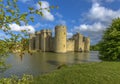 Historic Bodiam Castle and moat in East Sussex