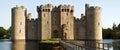 Historic Bodiam Castle and moat in East Sussex, England Royalty Free Stock Photo