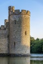 Historic Bodiam Castle and moat in East Sussex Royalty Free Stock Photo