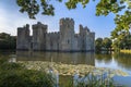 Historic Bodiam Castle and moat in East Sussex Royalty Free Stock Photo