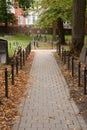 Historic Boston cemetery in the fall Royalty Free Stock Photo