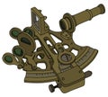 Historic brass sextant Royalty Free Stock Photo