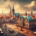 The historic Bremen Market Square in Germany