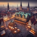 The historic Bremen Market Square in Germany