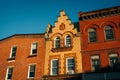 Historic brick buildings, Northport, New York