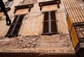 Historic Brick and Stucco Apartment Building, Figueres, Spain