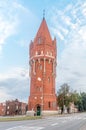 Historic brick water tower in Malbork, Poland Royalty Free Stock Photo