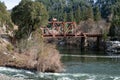 Bridge to Belden Town on the Feather River Royalty Free Stock Photo