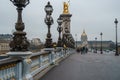 Paris, France - 20.01.2019: Historic bridge Pont Alexandre III over the Seine Royalty Free Stock Photo
