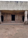 Historic Buddhist Caves of 12thcentury India Royalty Free Stock Photo