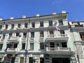 Vladivostok, Russia, August, 08, 2022. Historic building on Admiral Fokin Street in Vladivostok in summer. House 23A