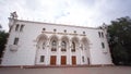 Historic building in city Atyrau timelapse hyperlapse.