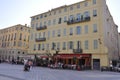 Nice, 5th september: Historic Building from Cours Saleya Market in the Old Town of Nice France Royalty Free Stock Photo