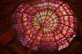 Dome shaped stained glass ceiling Royalty Free Stock Photo