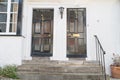 Historic building entrance, House with two front doors