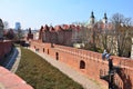 Historic building exterior.Barbican, Warsaw, Poland