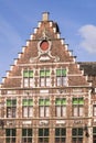 Historic building in Ghent, Belgium with characteristic stepped gable Royalty Free Stock Photo