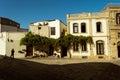 Historic Building in Icheri Sheher with Walking Silhouette