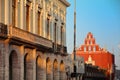 Historic building on main street in Merida City Yukatan Royalty Free Stock Photo