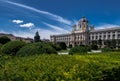 Historic Building Of The Museum Of Natural History Beneath The Sculpture And Memorial For Empress Maria Theresia In The Inner City