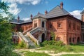 Historic building on the old street in the center of Moscow (Krutitskoe Compound) Royalty Free Stock Photo