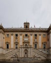 historic building of the Palace of Senators and Fountain of the Goddess Roma Royalty Free Stock Photo