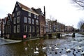 Amsterdam during overcast weather and historical building