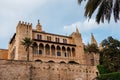 Historic building Royal Palace of La Almudaina in Palma de Mallorca Royalty Free Stock Photo