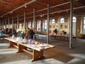 The ground floor of Salts Mill in Saltaire, Northern England Royalty Free Stock Photo