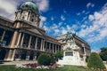 Historic building in summer - countryard at Buda Castle Royal Palace in Budapest, Hungary. Royalty Free Stock Photo