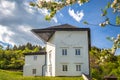 Historic building with sundial in The Spania Dolina village, Slo