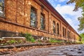 Historic building from the 19th century as part of the former barracks of the Prussian railway regiments Royalty Free Stock Photo