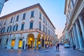 Historic building on Via Cesare Cantu, Como, Italy