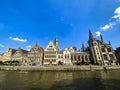 Historic buildings along the main canal in Ghent